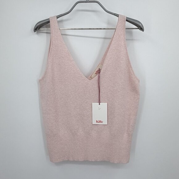 Kilte Tops - Kilte Collection The Rei Tank in Blush Cotton-Cashmere sz 2 M Medium V-Neck Top